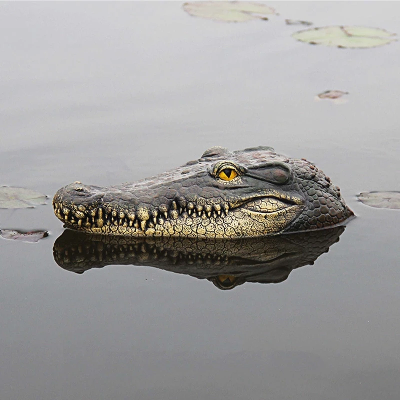 

Floating Crocodile Head Water Decoy Simulation Realistic Alligator Pond Pool Garden Art Decoration