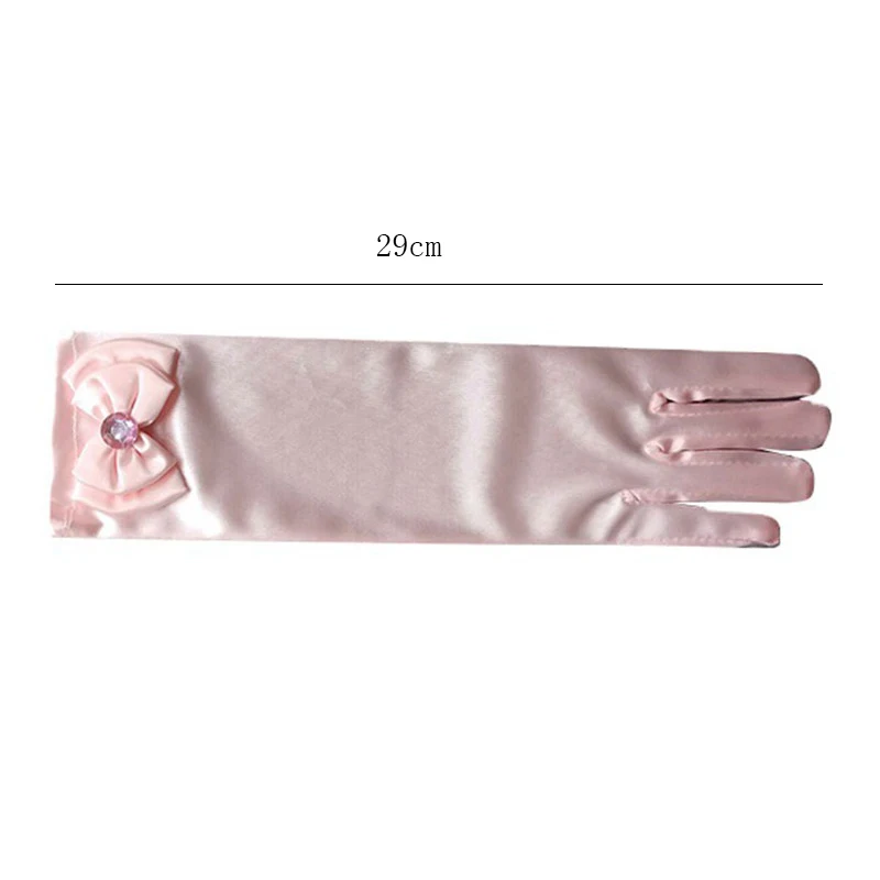 

Long Satin Gloves For Flower Girls White Charm Birthday Party Gloves Kids Children's Gloves Girls Finger Flower Girls Gloves