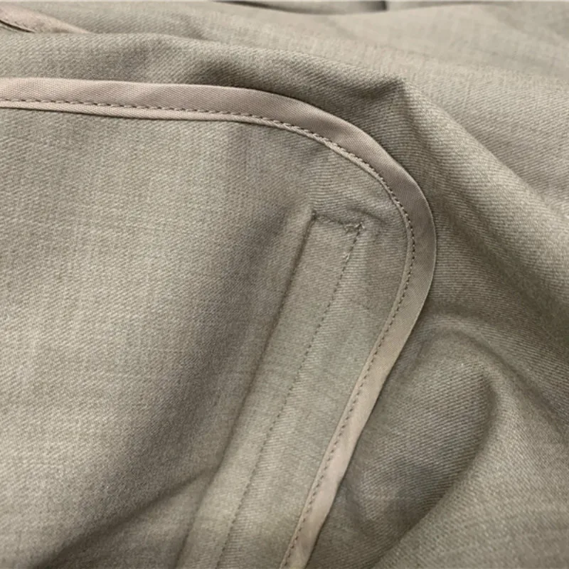 

Spring Autumn New Style Fashion Classic Trendy Brand Luxry Design Commute Versatile Wool Blend Pants Loose Casual Trousers