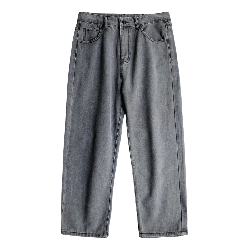 

Japanese Streetwear Men Clothing Hip Hop Straight Jeans 2020 Loose Denim Pants Fashionable Kpop Korean Style Clothes Male