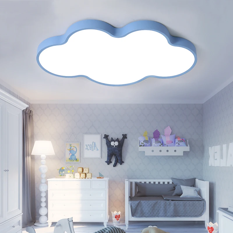Luces de techo modernas para nube de Led, lámpara de techo de hierro, AC85-265V de iluminación para dormitorio de niños y niñas