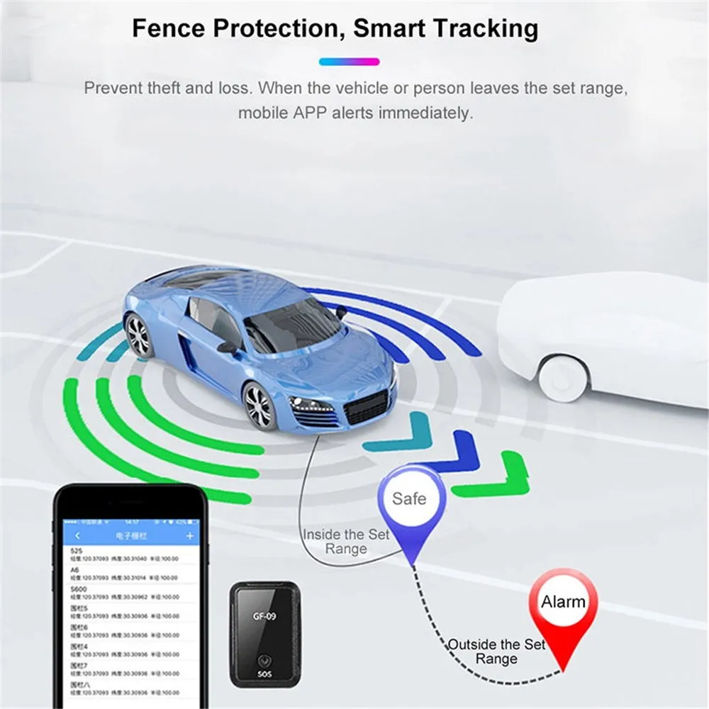 GF-09 автомобиля мини GPS трекер приложение Дистанционное Управление GSM GPRS трекер локатор магнитного голос Запись пульт дистанционного управл...