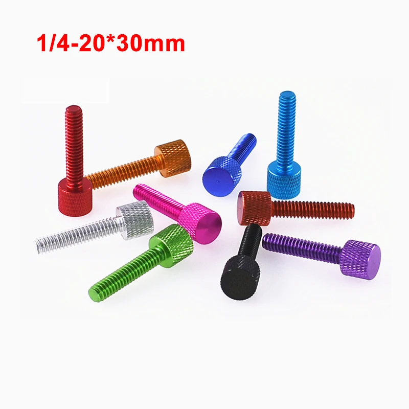 2 шт. винты с накатанной головкой из алюминиевого сплава 1/4-20*30 мм | Строительство и