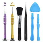 Набор магнитных металлических отверток GILGOTT Phillips Cross PH00 Tri-poin Y0 2,0 мм набор открывающихся инструментов для контроллеров Wii UWii  Hori