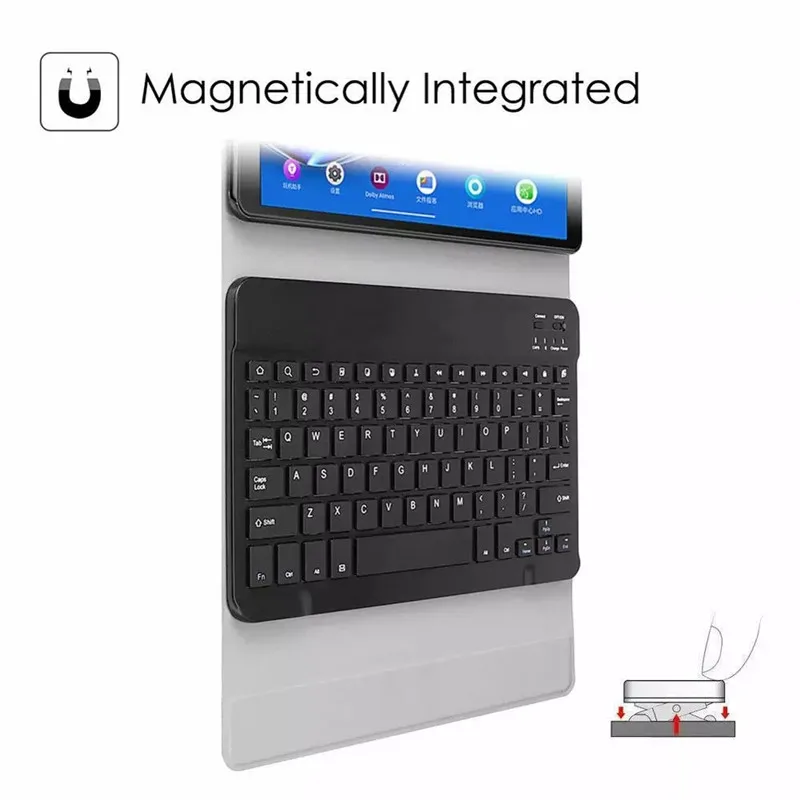 Тонкий беспроводной чехол с подсветкой для Lenovo Tab M10 FHD Plus TB-X606F TB-X606X Подставка