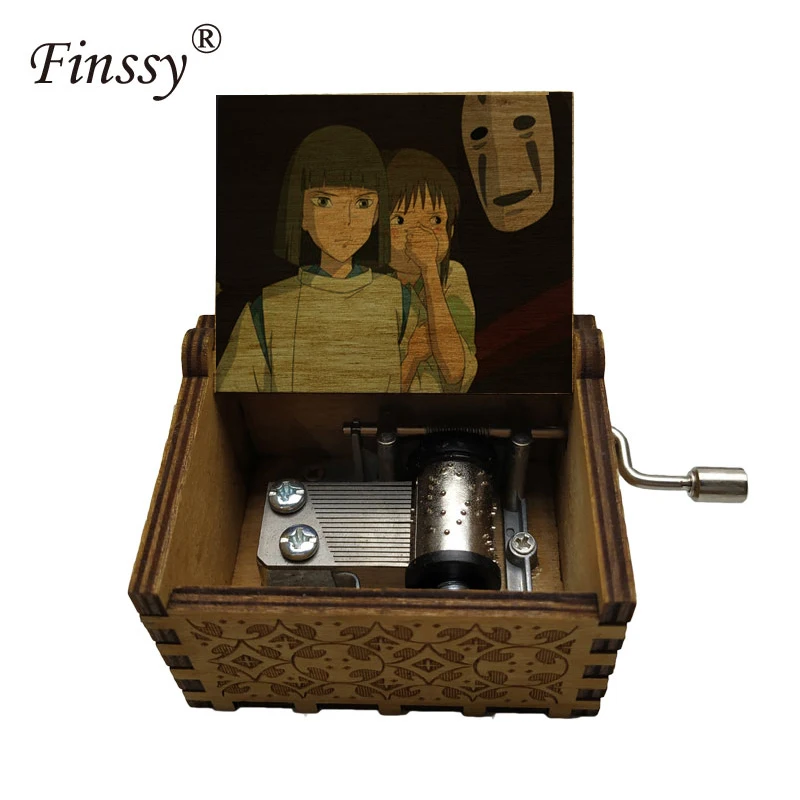 Деревянная музыкальная шкатулка с уникальным принтом Музыкальная мотивом