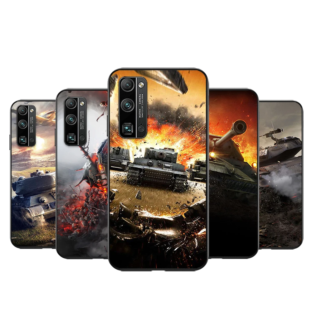 

Silicone Soft TPU Cover World Of Tanks For Honor 50 X20 SE V30 30 30S Magic 3 Play 5 5T Pro Plus 5G Black Phone Case