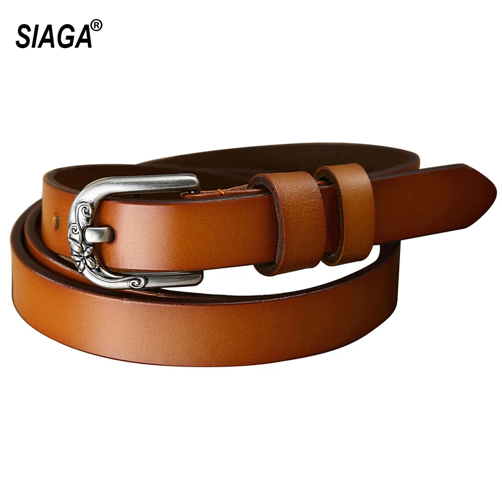 Женский ремень из натуральной кожи с металлической пряжкой 18 мм|Женские ремни| |