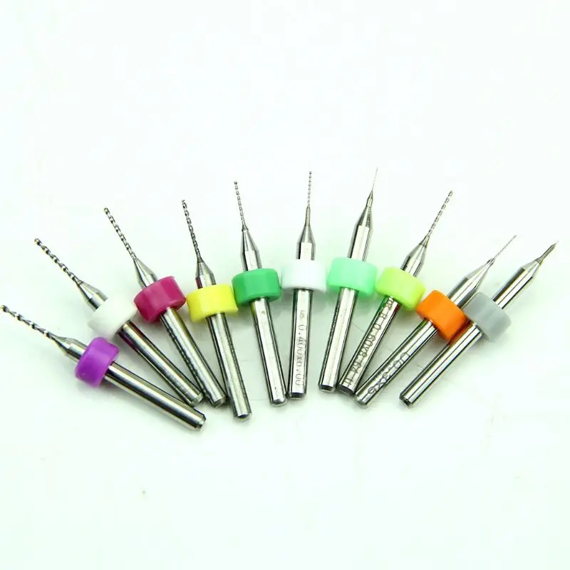 

10Pcs 0.1mm to 1.0mm PCB Print Circuit Board Carbide Micro Drill Bits Set Tool