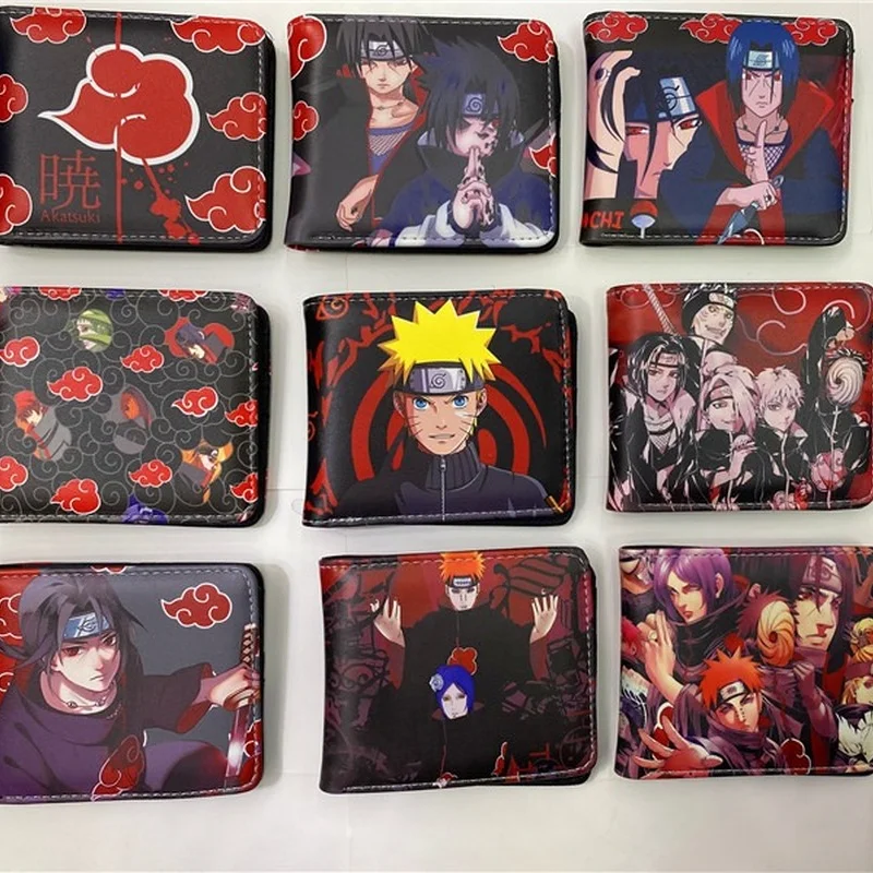 Bandai Наруто периферийный короткий кошелек унисекс модный Чехол для карт аниме