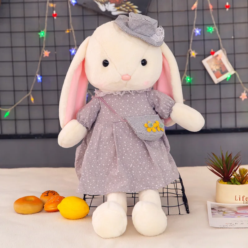 

Kawaii 2021 New Pink Bunny Toys Stuffed Animals Cute Rabbit Doll Baby Soft Plush Home Decor For Children Baby Appease Toys Gift