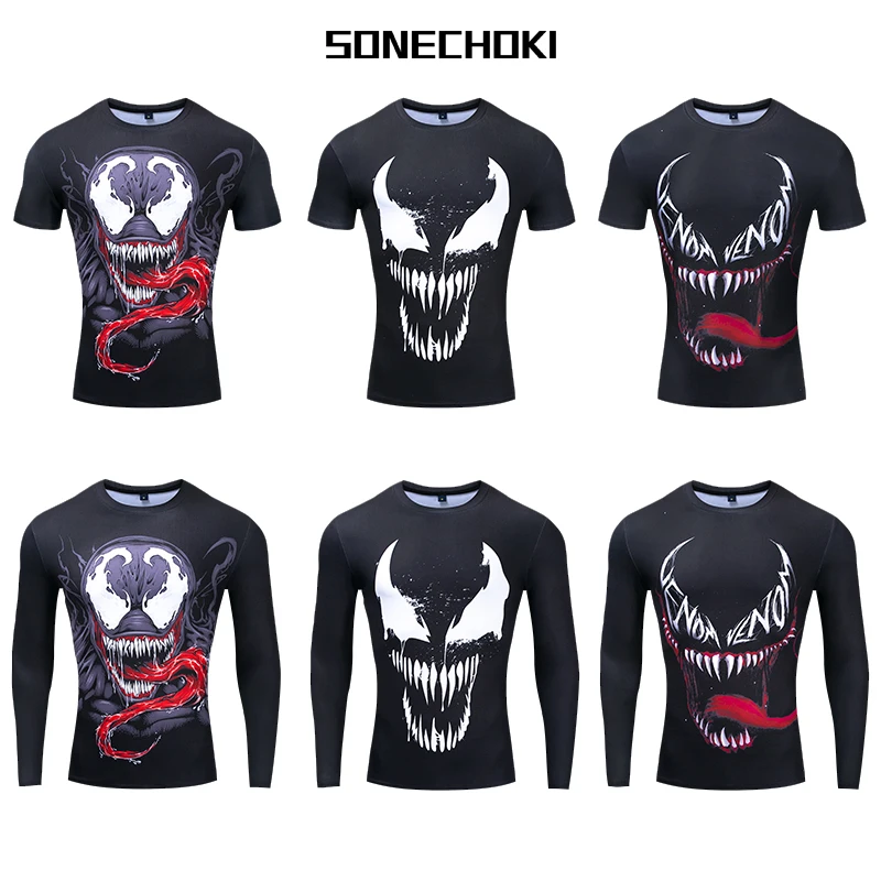 

Compression Shirt Men Gym Clothing 3D Printing Short Long Sleeve Sportswear Male Fitness Bodybuilding Tee Workout Muscle Tops