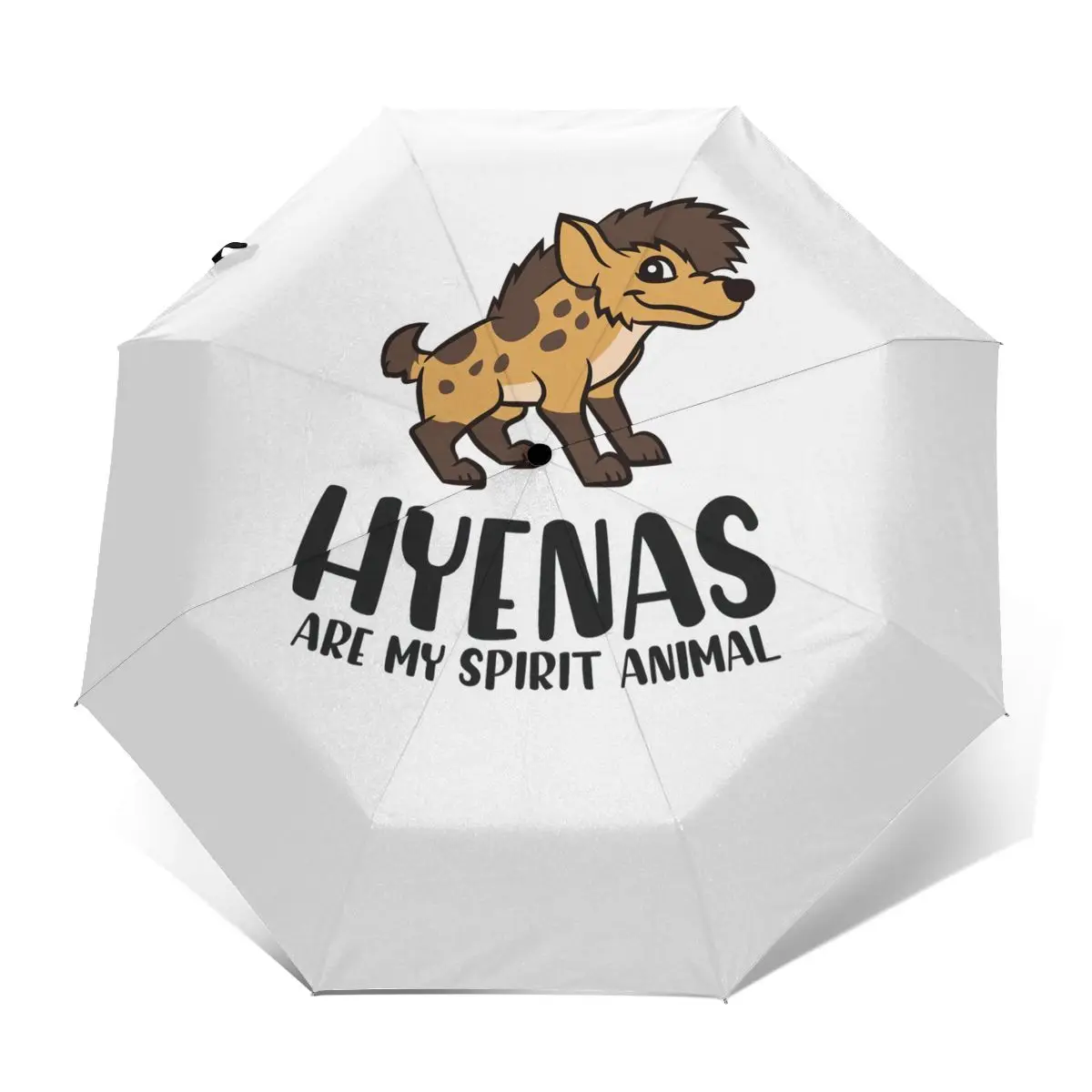 

Hyena Umbrella Windproof Auto Umbrella Cool Art Folding Beach Umbrella