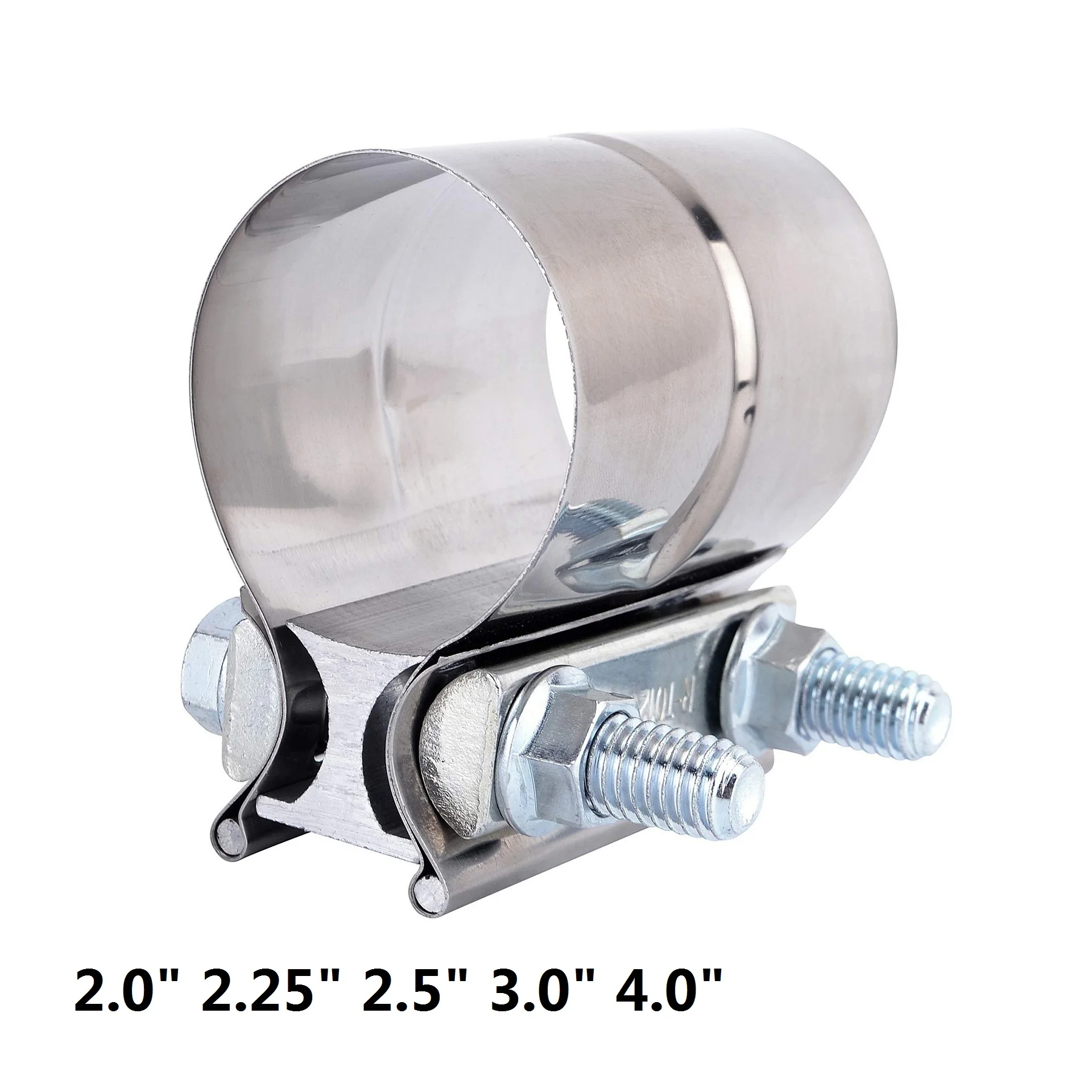 

ESPEEDER 2.0" 2.25" 2.5" 3.0" 4.0" Stainless Exhaust Sleeve Butt Joint Clamp Exhaust Band Clamp Strap Exhaust Clamp For Muffler