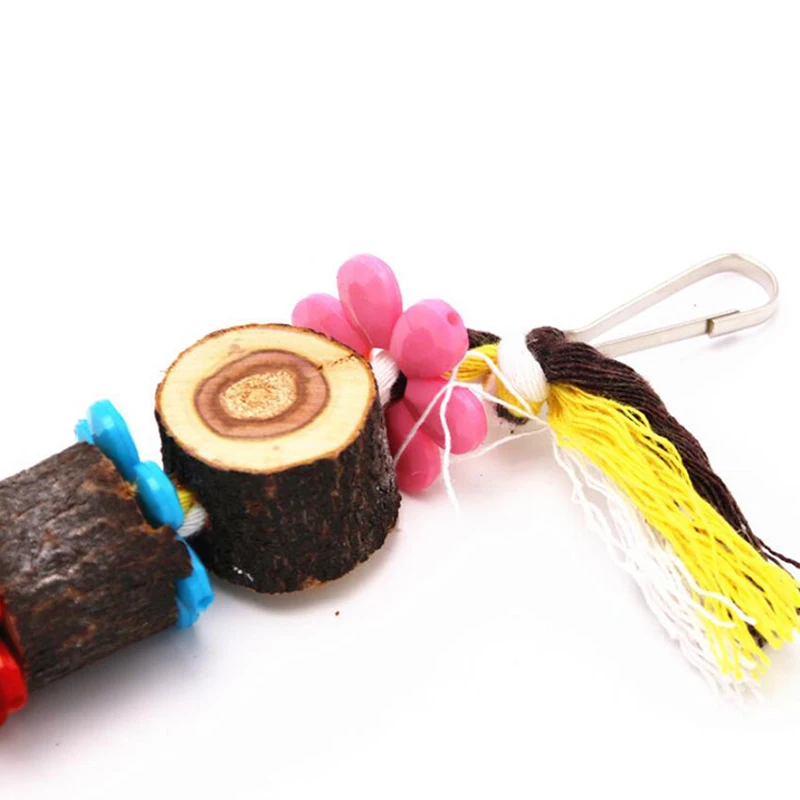 Творческий красочный Попугай Игрушка качество натурального дикого дерева