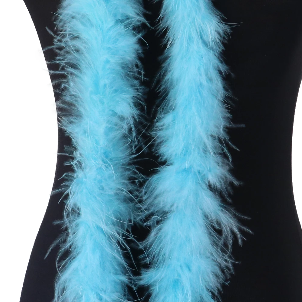 

Wholesale 10pcs/Bag Marabou Feathers Boa 11g Turkey Ribbon Shawl for Wedding Dress Making Decoration Plumes Crafts 2Meters