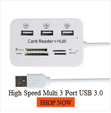 7-Порты и разъёмы USB 3,0 концентратор сплиттер с переключатель высокого Скорость 5 Гбит/с usb-хаб мульти разделители USB Поддержка 1 ТБ HDD для ПК