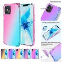 protection back cases transparent gradient tpu protective case cover for iphone 11 12 12 pro 12 mini xr x xs 8 8 plus 7 6