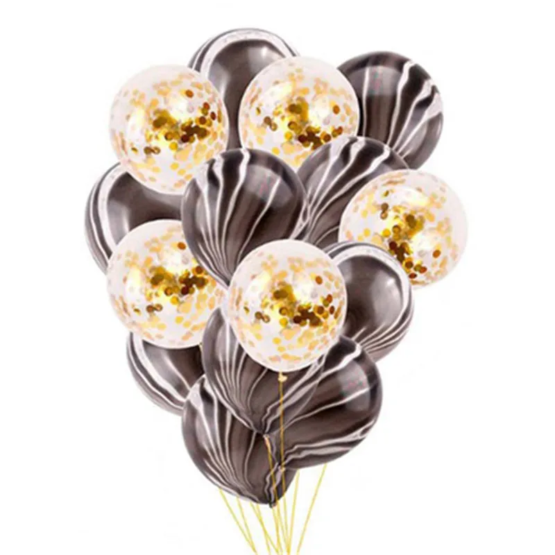 15 шт. 12-дюймовый цветной агат воздушный шар набор облачных шаров для дня рождения