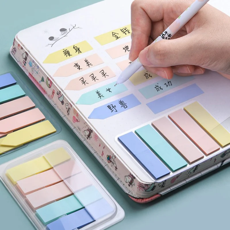 

100 Sheets Self Adhesive Memo Pad Sticky Notes Bookmark Marker Memo Sticker