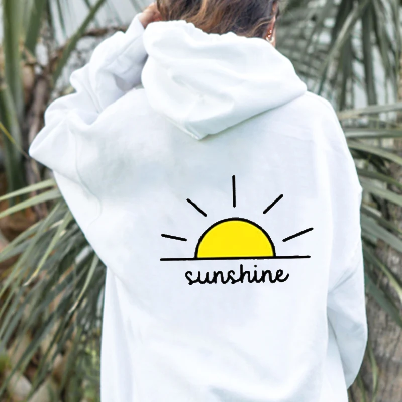 

Женская толстовка с капюшоном и надписью Sunshine