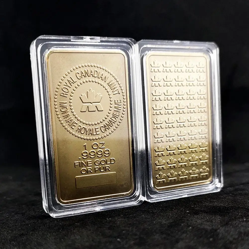 Canadian Gold Coins 2021 Commemorative Coin Rectangular Maple Leaf For Gift Decoration Souvenir Collection | Дом и сад