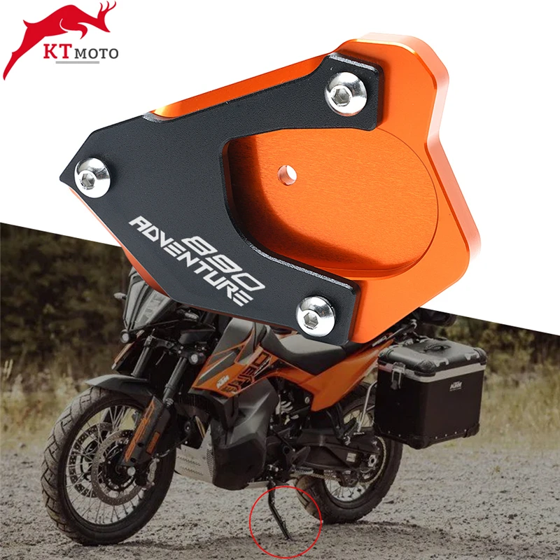 

For KTM 890 Adventure 890Adventure R 890 Adv 2021-2022 Motorcycle CNC Kickstand Foot Side Stand Extension Pad Support Plate