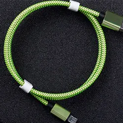 Green Usb-кабель 2.4A быстрое зарядное устройство 1 м с одной головкой плетеные usb-кабели для iphone Xs Max Iphone6 6s Puls Ipad Mini 1 2 3 4 оборудования - Цвет: Green
