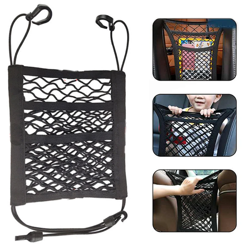 

Universal Car Organizer Net Mesh Trunk Goods Storage Seat Back Stowing Tidying Mesh In Trunk Bag Network Interior Accessories
