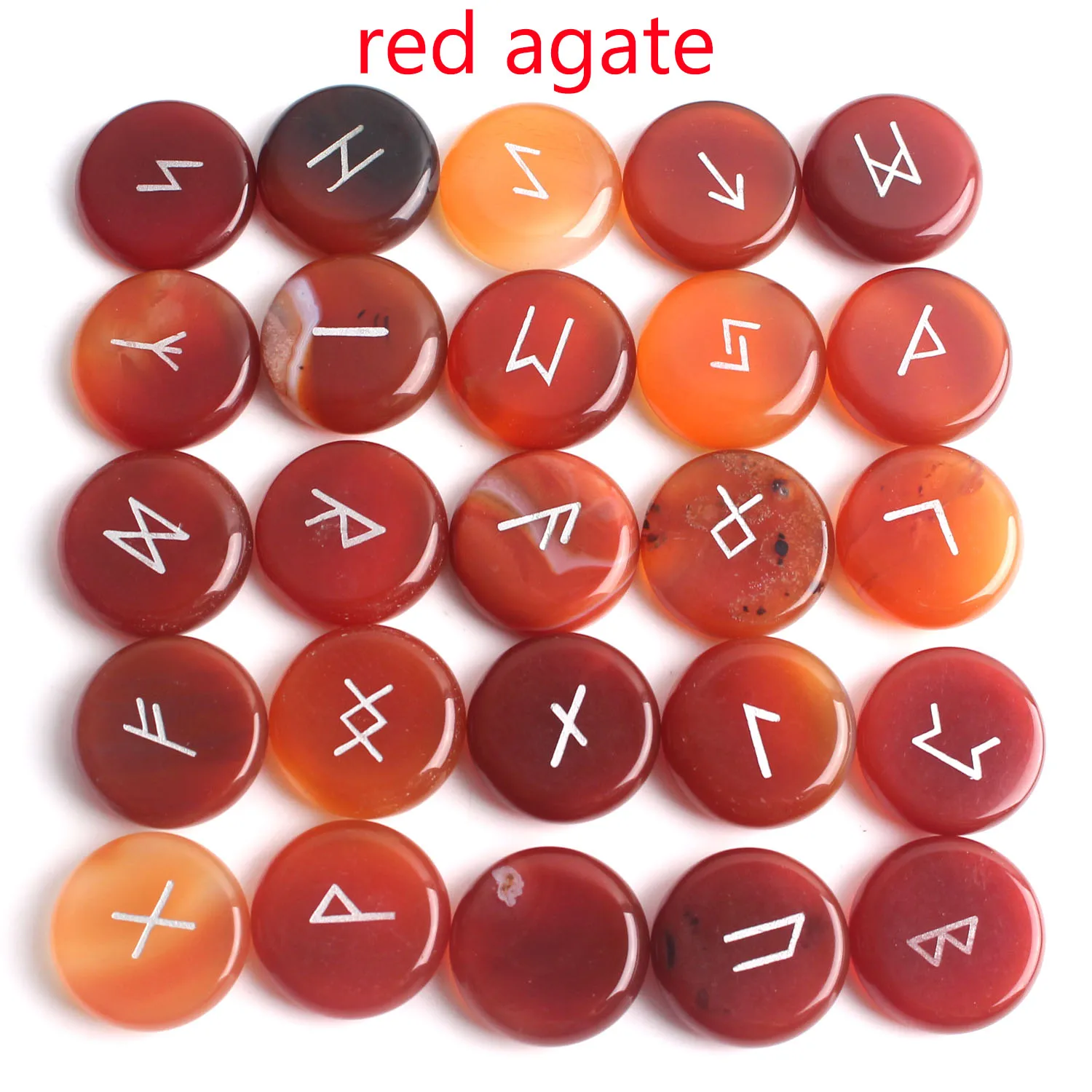 25 шт. натуральный круглый розовый кварц Хрустальная Руна каменные руны Аметист