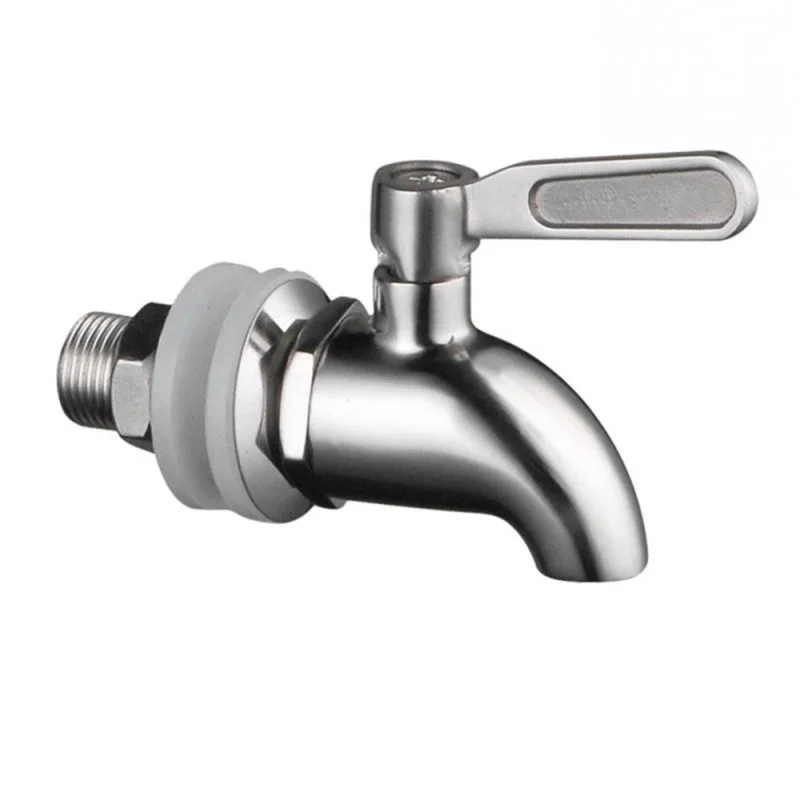 

1set 12mm 16mm Drink Dispenser Tap Beverage Wine Barrel Faucet Spigot Water Stainless Steel Coffee Juice Taps Silver Faucet