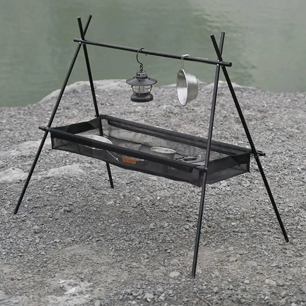 

Наружная подвесная полка из алюминиевого сплава, подставка для хранения, переносная вешалка для одежды, крючок для кемпинга, для X0n4