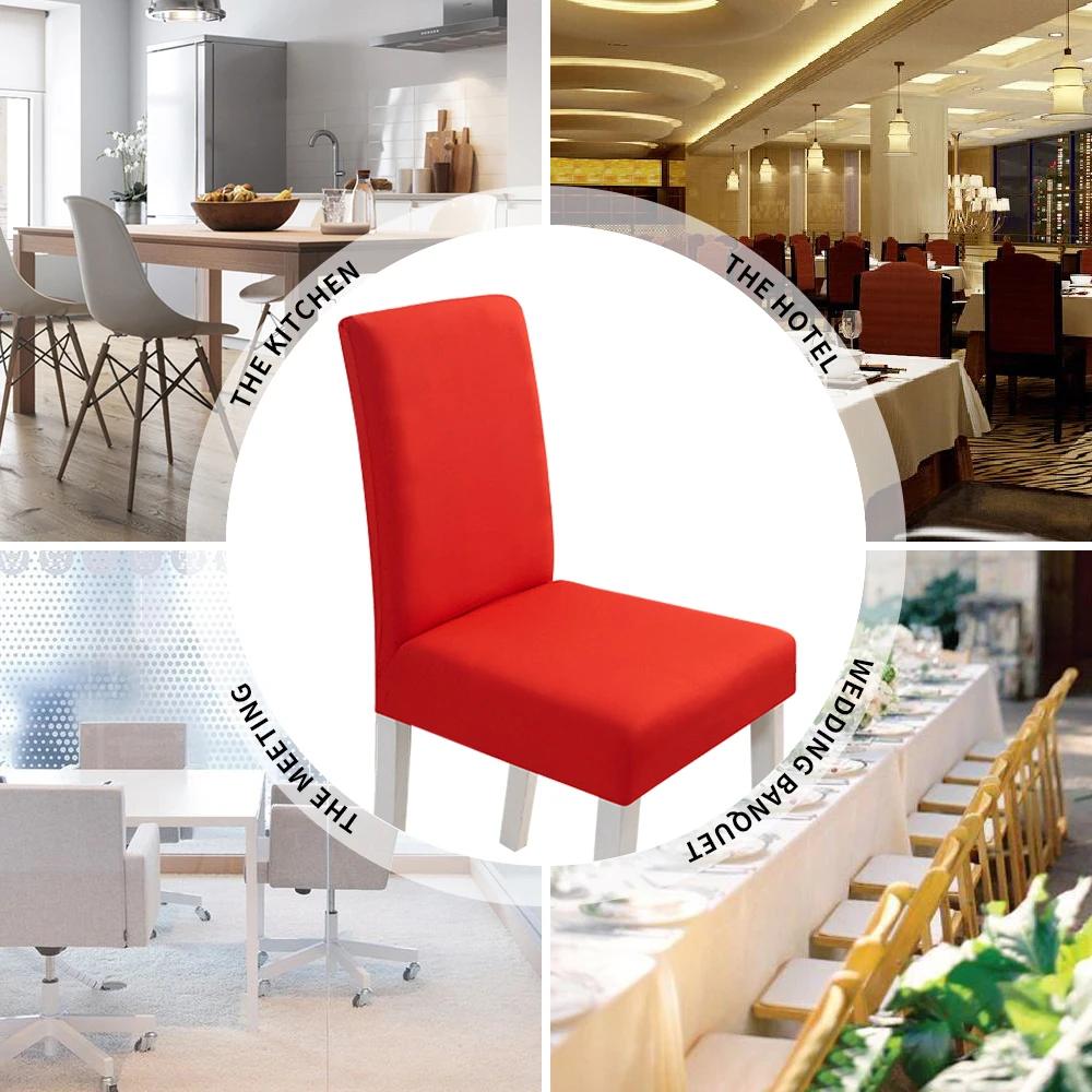 Однотонные чехлы на кресло стрейч спандекс для свадебной вечеринки Эластичный