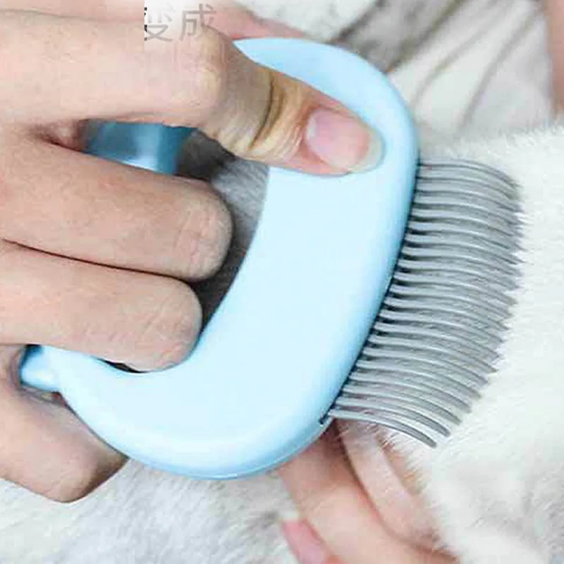 

1 Pcs Pet Massage Brush Shell Comb Shaped Handle Pet Grooming Massage Tool To Remove Loose Hairs Only For Cats Cleaning Brush