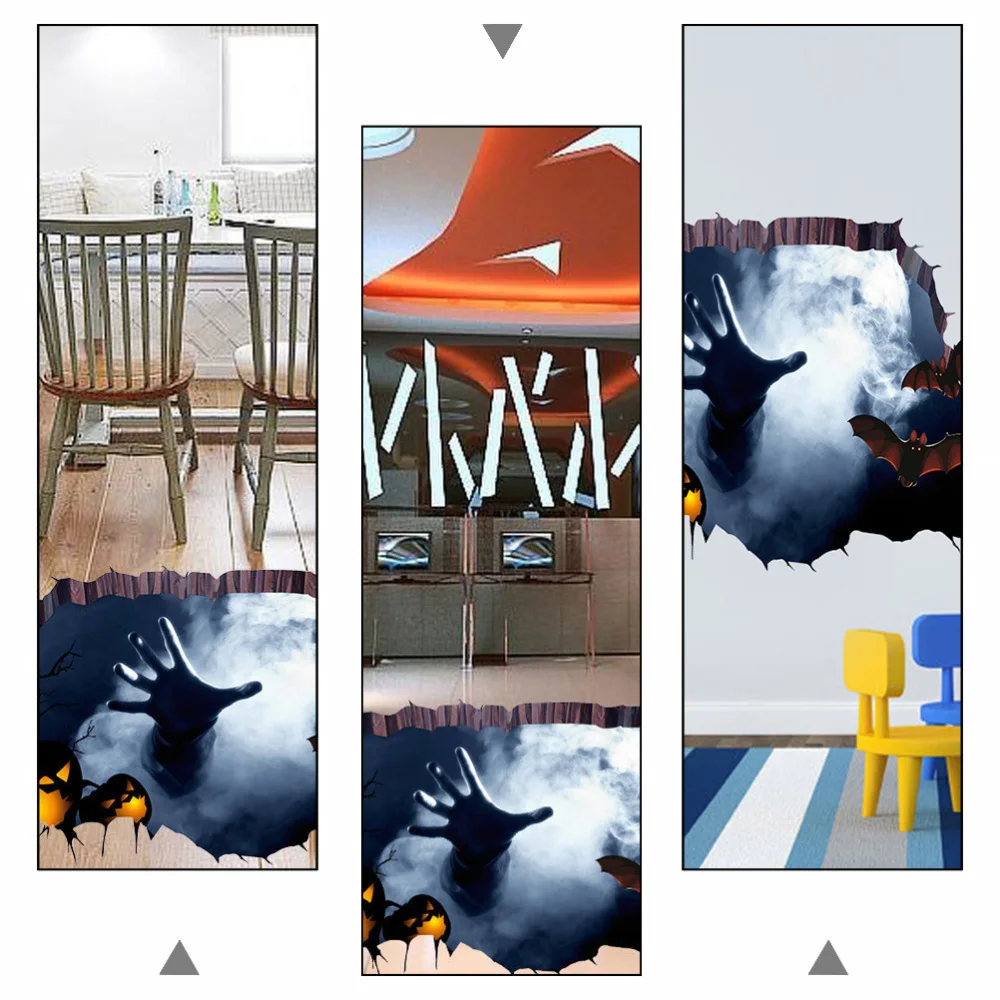 2pcs Window Decal Halloween Sticker Wallpaper Decor | Дом и сад