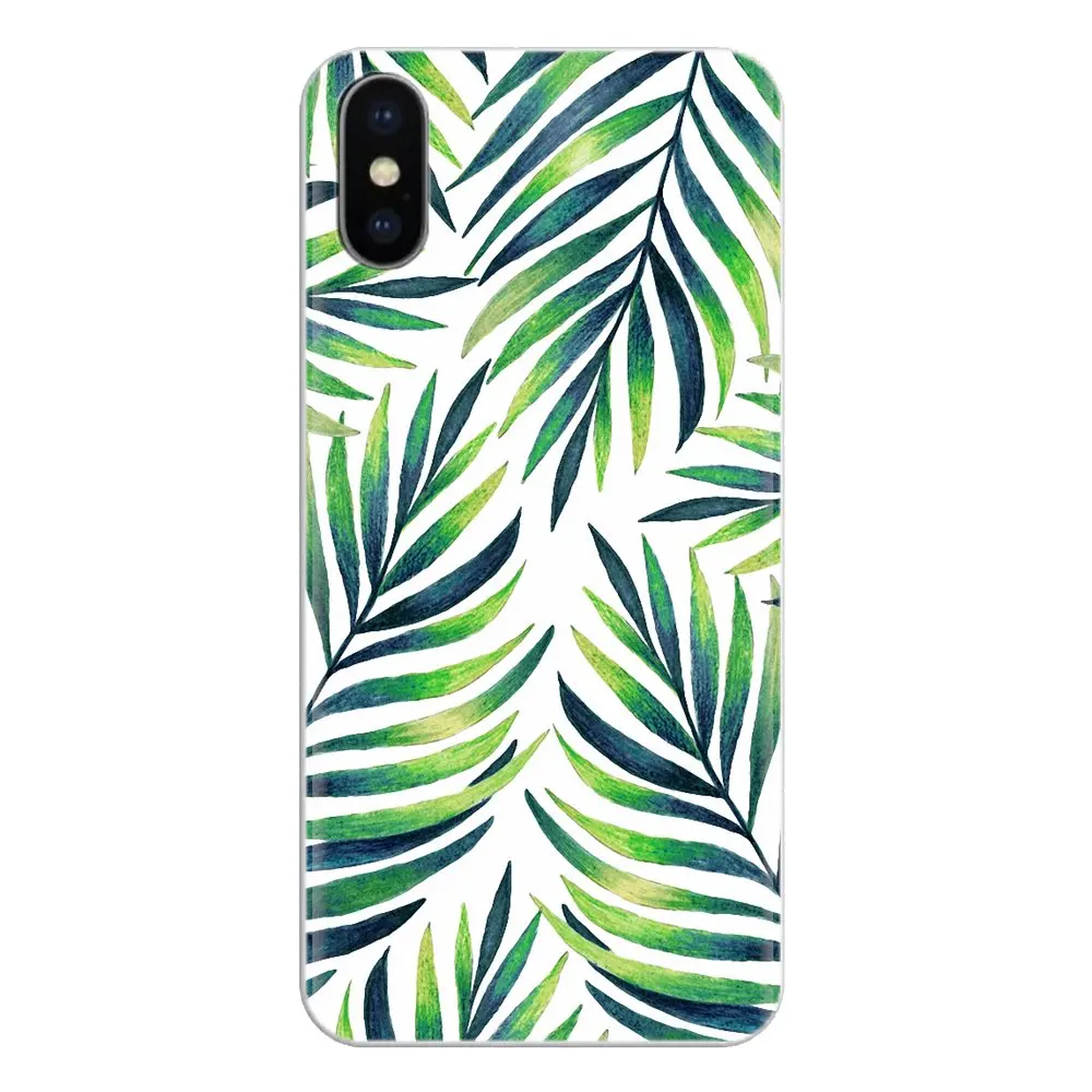 Тропические листья цветок мята перо для iPod Touch Apple iPhone 11 Pro 4 4S 5 5S SE 5C 6 6S 7 8 X XR XS Plus Max