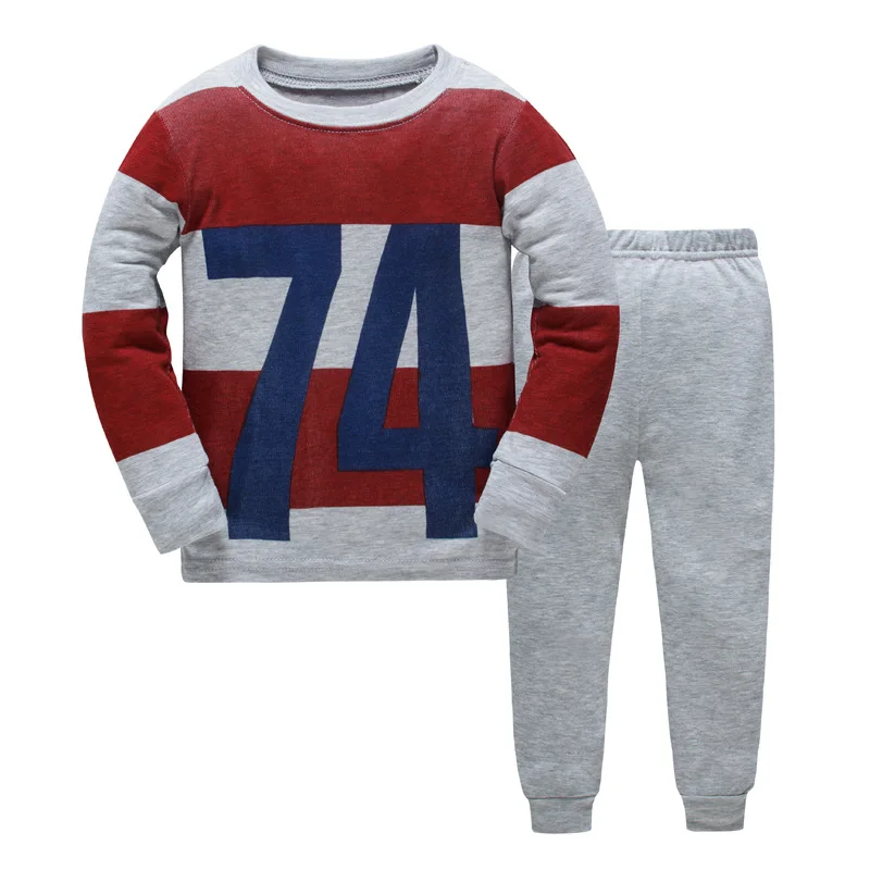 

Children Pajamas Set Kids Unicorn Cartoon Sleepwear Autumn 100% Cotton Nightwear Baby Boys Animal Pyjamas Pijamas Set 3-8T