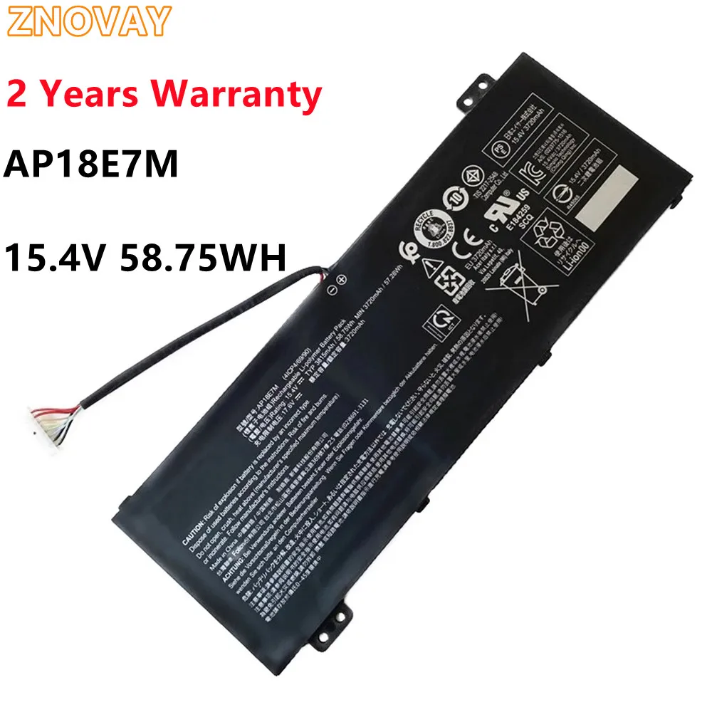 Bateria do Portátil para Acer N18c3 Ap18e7m N18c4 Nitro An51554 An51543 An517-51 An715-51 Aspire A71574 74g Ap18e8m 58.75wh