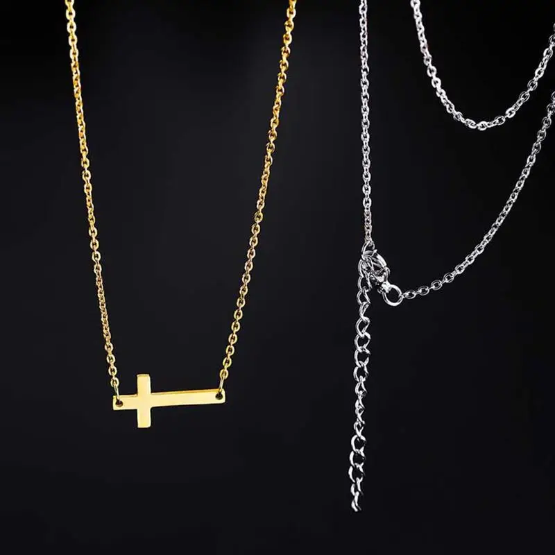 Модное ожерелье с подвеской в виде Креста для женщин и мужчин подарок из