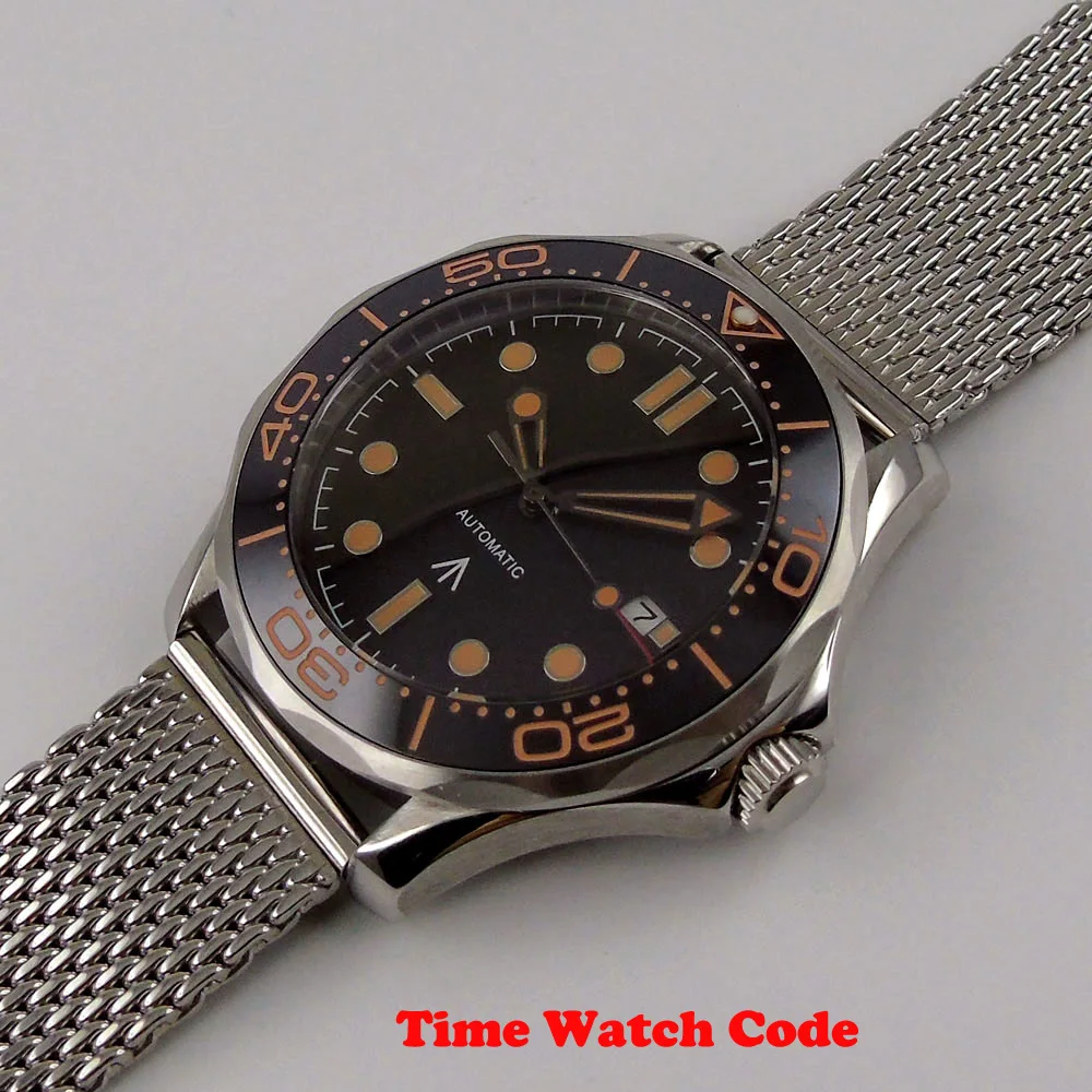 NH35A Miyota8215 PT5000 41 мм автоматические механические мужские часы Дата черный/синий