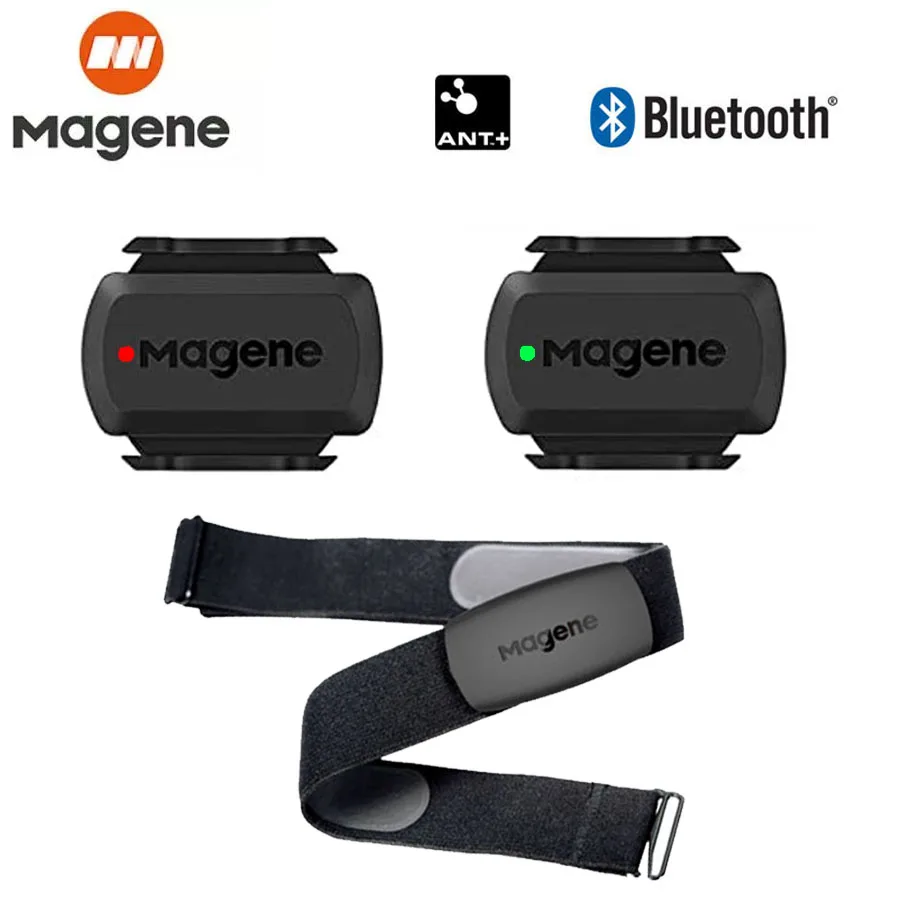 

Magene H64 монитор сердечного ритма Bluetooth ANT4.0 + датчик частоты вращения педалей с нагрудным ремнем компьютерный велосипед для GARMIN iGPSPORT Bryton