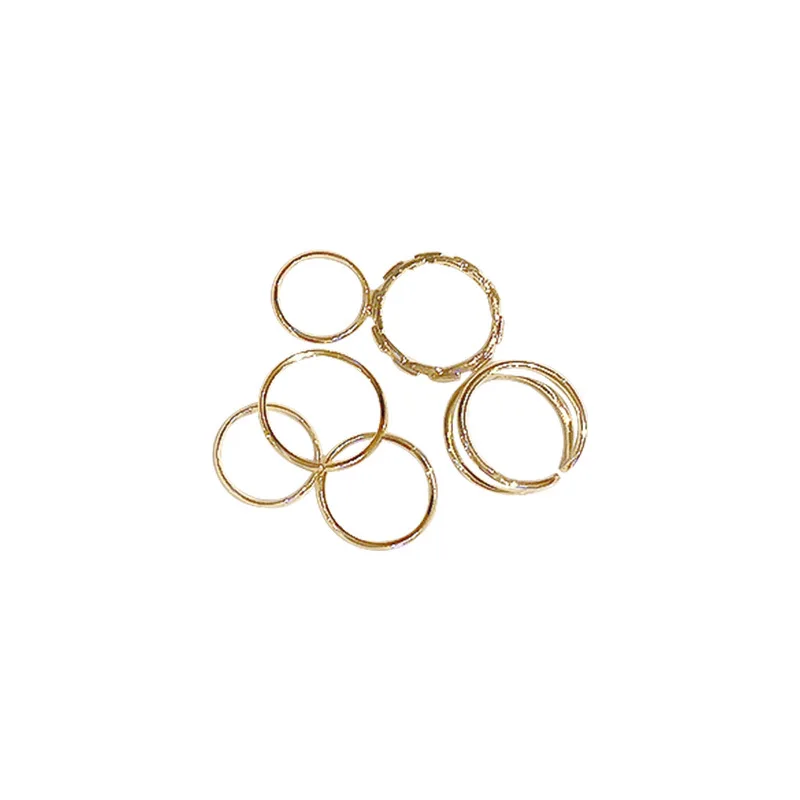 

OAR-1 2021 summer new ins style hip-hop ring niche personality seven-piece ring net celebrity fashion trend jewelry