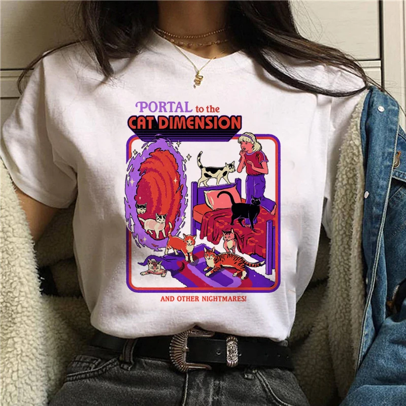 Забавная женская футболка в стиле Харадзюку винтажные Графические футболки с