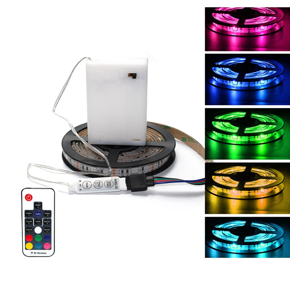 30 светодиодный ленточный светильник RGB 5050 SMD гибкий с питанием от аккумулятора IP65