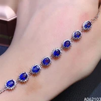 kjjeaxcmy fine jewelry 925 sterling silver inlaid natural sapphire new women classic popular gem hand bracelet support check