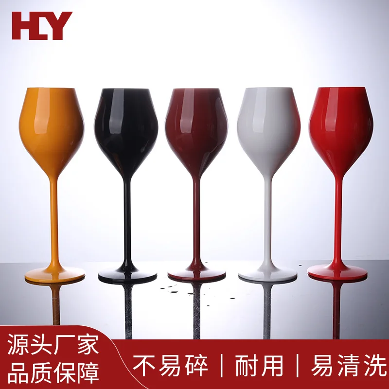 

Color PS plastic Champagne Cup creative Champagne Cup PS multi color plastic wine cup plastic goblet