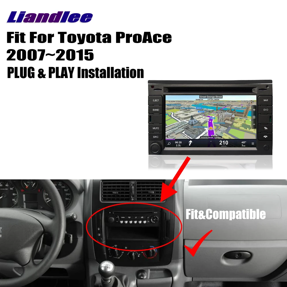 Liandlee для Toyota ProAce 2007 ~ 2015 Android радио CD DVD плеер GPS Navi навигация карты камера OBD ТВ HD
