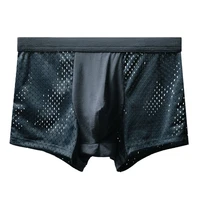 u convex underwear man sexybreathable mesh hole panties mens casual boxers short soft bottom underpant male knicker trunks man