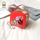 Новинка 2021, модная Диагональная Сумка Beibaobao на плечо с изображением цветов, маленькая квадратная сумка с металлическим зажимом, новые сумки через плечо