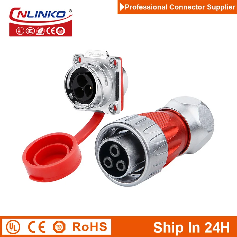 

Cnlinko DH M24 Aviation Power Connector 3/4/10/12/19/24pin 25A Female Plug Male Socket Adapter for Electrical Solar LED Medical